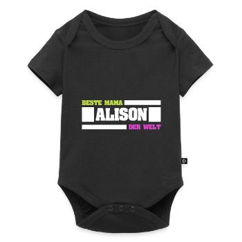 Mutter Alison - Baby Premium Kurzarmbody - Schwarz - Vorne