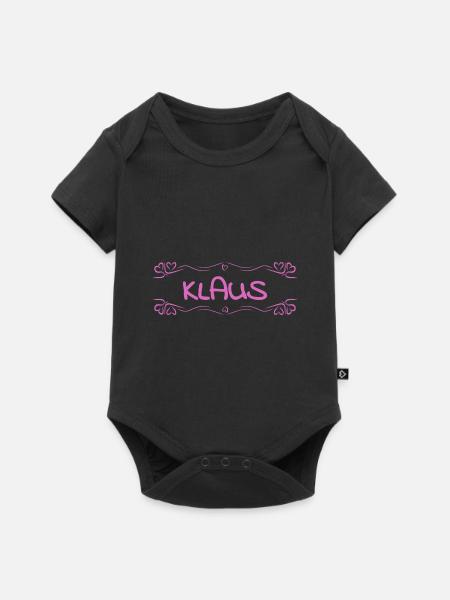 Klaus - Baby Premium Kurzarmbody - Schwarz