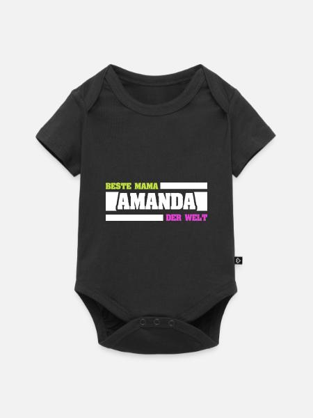 Mutter Amanda - Baby Premium Kurzarmbody - Schwarz