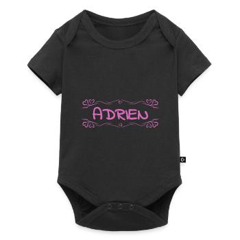 Adrien as a name - Baby Premium short-sleeve bodysuit - black - Front