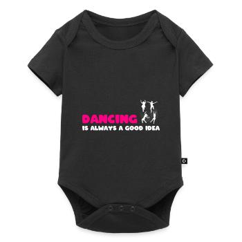 Lustiges Tanzen Sprichwort Tanzchoreograf - Baby Premium Kurzarmbody - Schwarz - Vorne
