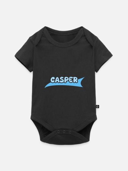 Vorname Casper - Baby Premium Kurzarmbody - Schwarz
