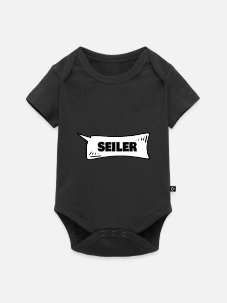 Seiler als Sprechblase - Baby Premium Kurzarmbody - Schwarz