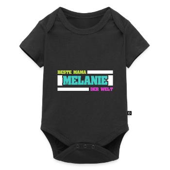 Cadeau pour Mélanie - Body à manches courtes Premium Bébé - noir - Devant