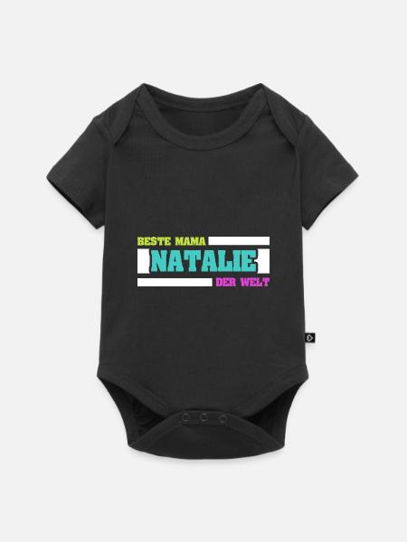Natalie - Baby Premium Kurzarmbody - Schwarz