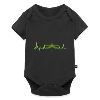 Heartbeat Dragonfly Dragonflies Dragonfly - Baby Premium short-sleeve bodysuit - black - Front