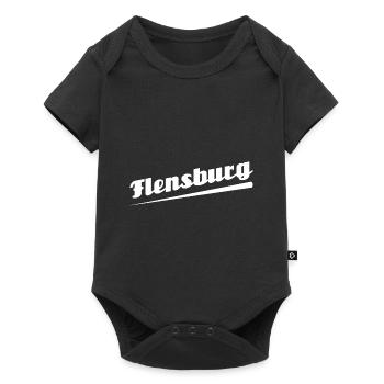Flensburg - Textdesign mit Stadtnamen - Baby Premium Kurzarmbody - Schwarz - Vorne