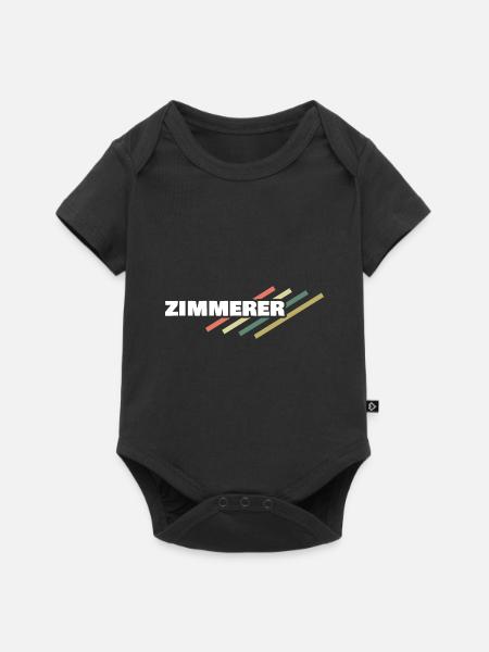 Zimmerer als Arbeitsplatz - Baby Premium Kurzarmbody - Schwarz
