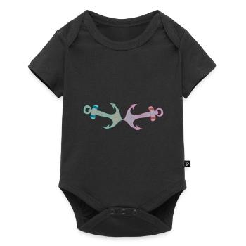 Ancre rétro Vintage Ahoy Seafarers Maritime - Body à manches courtes Premium Bébé - noir - Devant