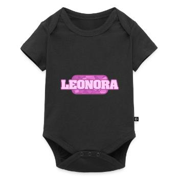 Geschenk für Leonora - Baby Premium Kurzarmbody - Schwarz - Vorne