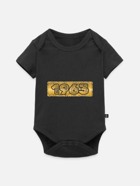 Jahr 1963 - Baby Premium Kurzarmbody - Schwarz