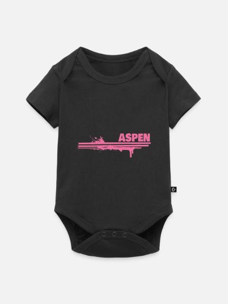 Farbklecks Aspen - Baby Premium Kurzarmbody - Schwarz