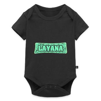 Layana comme nom de naissance - Body à manches courtes Premium Bébé - noir - Devant