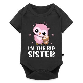 I'm The Big Sister - Big Owls Sister - Baby Premium short-sleeve bodysuit - black - Front