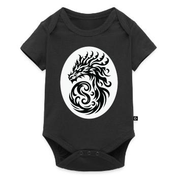 Dragon Tribal Black and White - Baby Premium short-sleeve bodysuit - black - Front