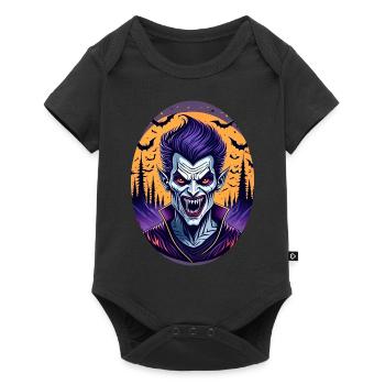 Gruseliges Halloween Party Kostüm Vampir - Baby Premium Kurzarmbody - Schwarz - Vorne