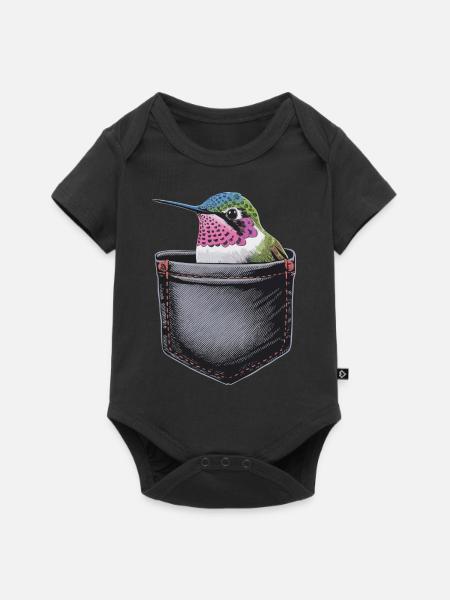 Kolibri - Baby Premium Kurzarmbody - Schwarz