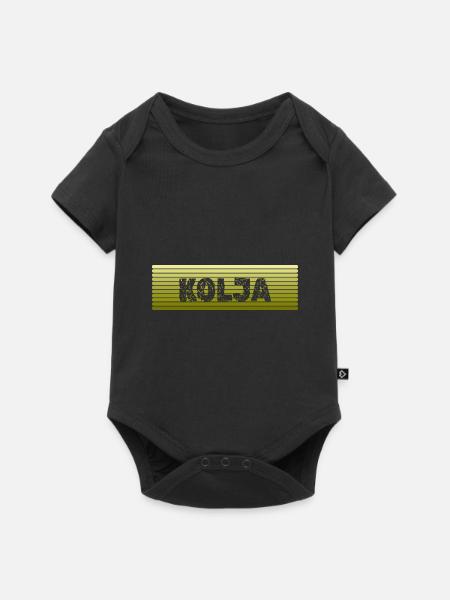 Geschenk für Kolja - Baby Premium Kurzarmbody - Schwarz