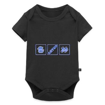 Baby Artur - Baby Premium short-sleeve bodysuit - black - Front