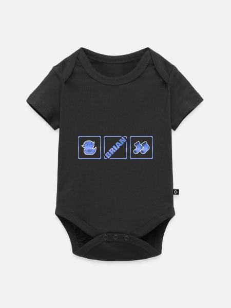 Geburt Brian - Baby Premium Kurzarmbody - Schwarz