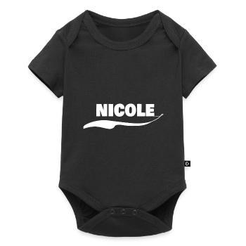 Name tag Nicole - Baby Premium short-sleeve bodysuit - black - Front