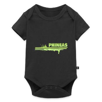 Phineas als Farbklecks - Baby Premium Kurzarmbody - Schwarz - Vorne