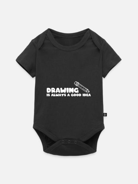 Kunstliebhaber Kunstlehrer - Baby Premium Kurzarmbody - Schwarz