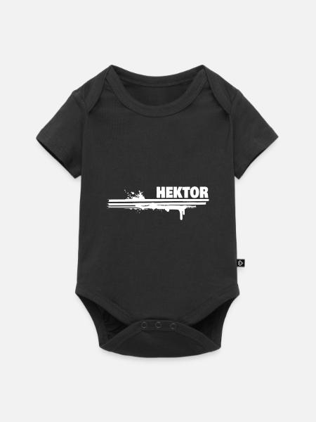 Farbklecks Hektor - Baby Premium Kurzarmbody - Schwarz