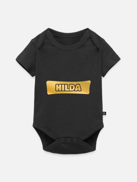 Hilda - Baby Premium Kurzarmbody - Schwarz