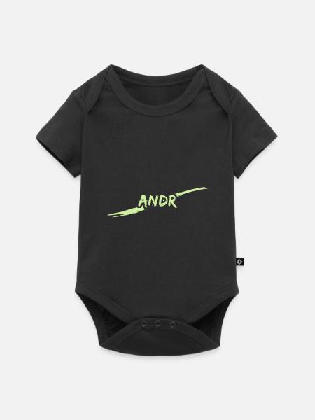 Geschenk für André - Baby Premium Kurzarmbody - Schwarz