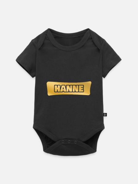 Hanne - Baby Premium Kurzarmbody - Schwarz