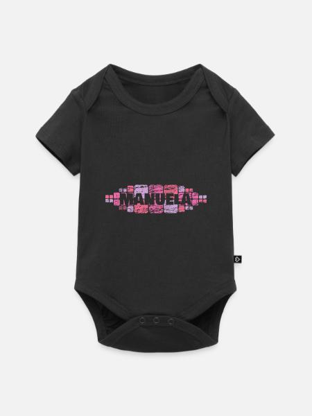 Geschenk für Manuela - Baby Premium Kurzarmbody - Schwarz