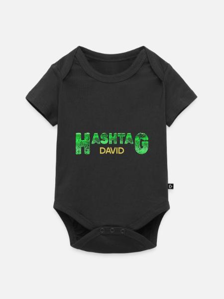 David - Baby Premium Kurzarmbody - Schwarz