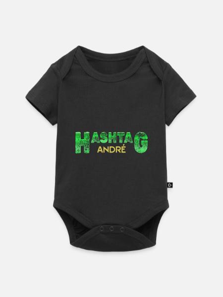 André André - Baby Premium Kurzarmbody - Schwarz