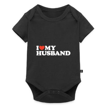 J’aime ma chemise coeur de mari - Body à manches courtes Premium Bébé - noir - Devant