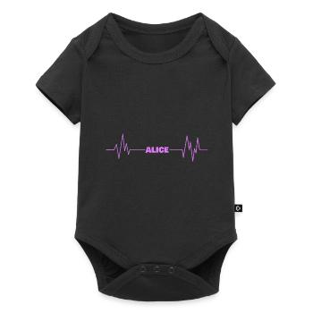 Alice comme prénom - Body à manches courtes Premium Bébé - noir - Devant