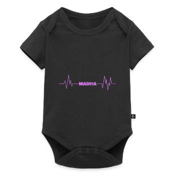 First name Madita - Baby Premium short-sleeve bodysuit - black - Front