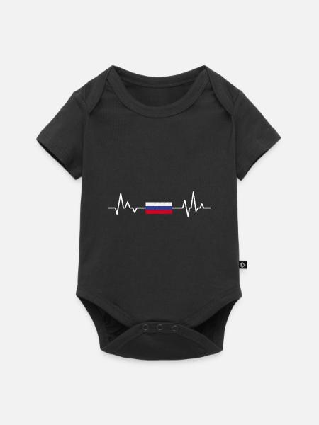 Russie - Body à manches courtes Premium Bébé - noir