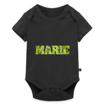 Marie Prénom féminin - Body à manches courtes Premium Bébé - noir - Devant