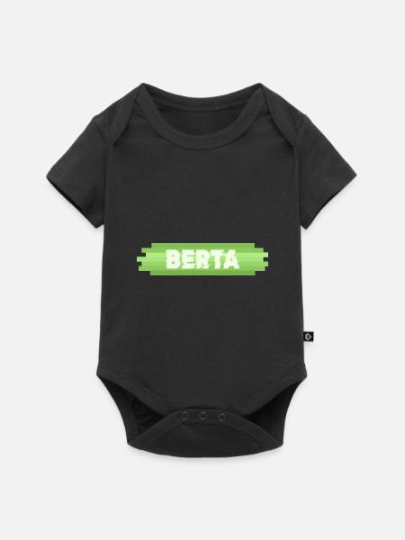 Geschenkidee Berta - Baby Premium Kurzarmbody - Schwarz