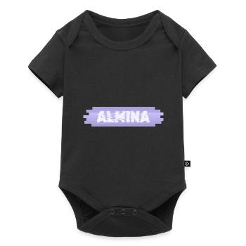 Mutter Almina - Baby Premium Kurzarmbody - Schwarz - Vorne