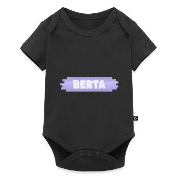 Berta als Mutter - Baby Premium Kurzarmbody - Schwarz - Vorne