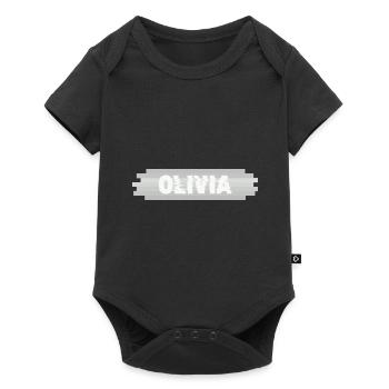 Olivia as a name - Baby Premium short-sleeve bodysuit - black - Front