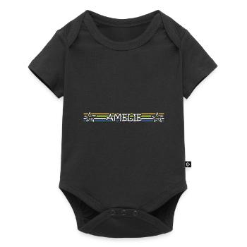 Amelie - Baby Premium short-sleeve bodysuit - black - Front