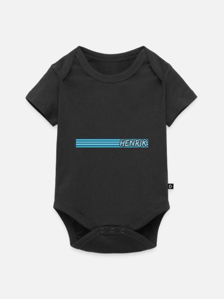 Henrik - Baby Premium Kurzarmbody - Schwarz