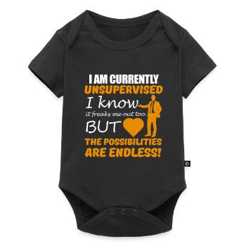 funny funny bestseller gift idea - Baby Premium short-sleeve bodysuit - black - Front