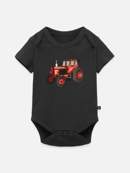 Landwirt Traktor Trecker Hektar DDR LPG Geschenk - Baby Premium Kurzarmbody - Schwarz
