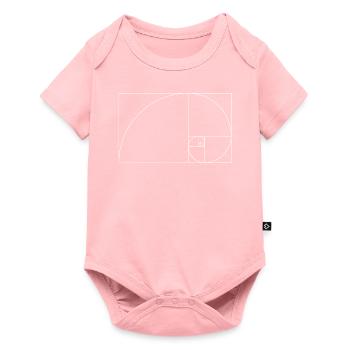 Fibonacci Spirale Goldener Schnitt Geometrie Phi - Baby Premium Kurzarmbody - Rosa - Vorne