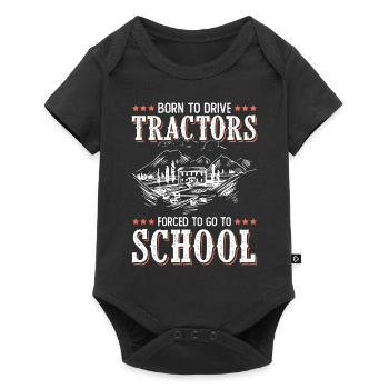 Agriculteur école de tracteur - Body à manches courtes Premium Bébé - noir - Devant