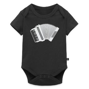 Accordion - white, silhouette, outline - Baby Premium short-sleeve bodysuit - black - Front